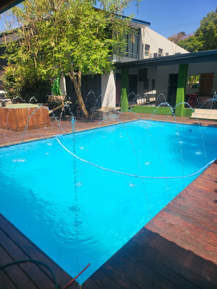 Braai area beside the pool
